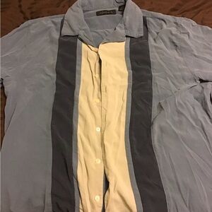 Axist Blue and Cream Silk Touch Shirt